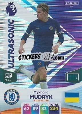 Figurina Mykhailo Mudryk - English Premier League 2023-2024. Adrenalyn XL - Panini