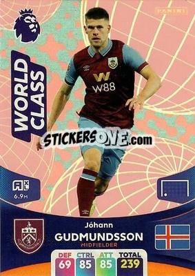 Sticker Jóhann Berg Guðmundsson - English Premier League 2023-2024. Adrenalyn XL n. 443 - Panini