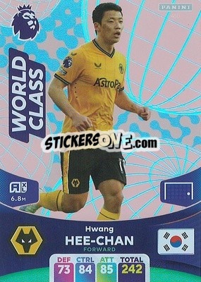 Sticker Hwang Hee-chan - English Premier League 2023-2024. Adrenalyn XL n. 450 - Panini