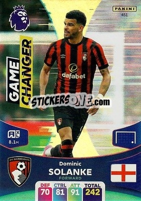 Sticker Dominic Solanke - English Premier League 2023-2024. Adrenalyn XL n. 451 - Panini