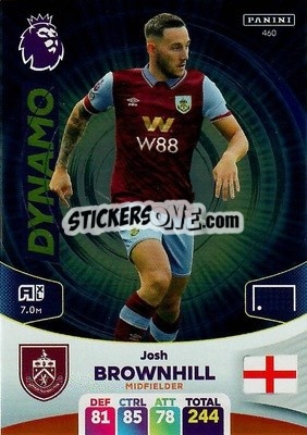 Cromo Josh Brownhill - English Premier League 2023-2024. Adrenalyn XL - Panini
