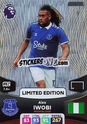 Sticker Alex Iwobi - English Premier League 2023-2024. Adrenalyn XL - Panini