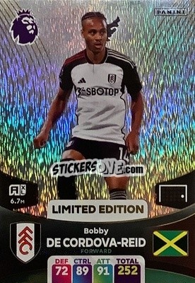 Sticker Bobby De Cordova-Reid - English Premier League 2023-2024. Adrenalyn XL n. LE-BCR - Panini