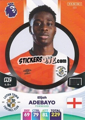 Sticker Elijah Adebayo - English Premier League 2023-2024. Adrenalyn XL n. 223 - Panini