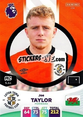 Sticker Joe Taylor - English Premier League 2023-2024. Adrenalyn XL n. 224 - Panini