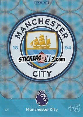 Sticker Club Crest Manchester City - English Premier League 2023-2024. Adrenalyn XL n. 226 - Panini