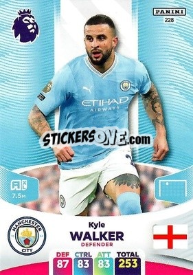 Sticker Kyle Walker - English Premier League 2023-2024. Adrenalyn XL n. 228 - Panini