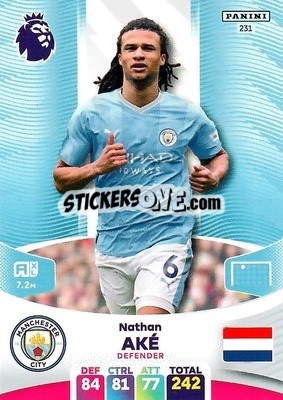 Sticker Nathan Aké - English Premier League 2023-2024. Adrenalyn XL n. 231 - Panini