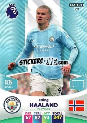 Sticker Erling Haaland - English Premier League 2023-2024. Adrenalyn XL n. 240 - Panini