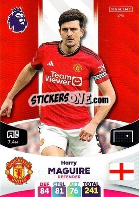 Sticker Harry Maguire - English Premier League 2023-2024. Adrenalyn XL n. 246 - Panini
