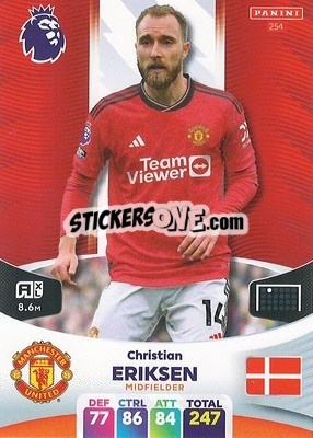 Cromo Christian Eriksen - English Premier League 2023-2024. Adrenalyn XL - Panini