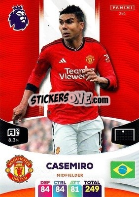 Sticker Casemiro - English Premier League 2023-2024. Adrenalyn XL n. 256 - Panini