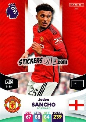 Sticker Jadon Sancho - English Premier League 2023-2024. Adrenalyn XL n. 259 - Panini