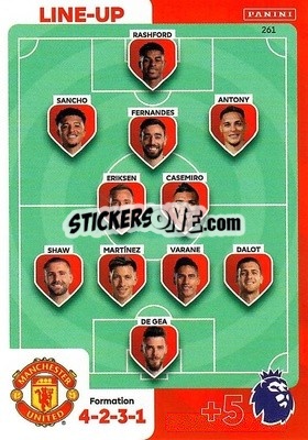 Sticker Line-Up Manchester United - English Premier League 2023-2024. Adrenalyn XL n. 261 - Panini