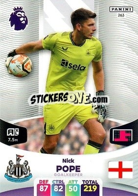 Sticker Nick Pope - English Premier League 2023-2024. Adrenalyn XL n. 263 - Panini