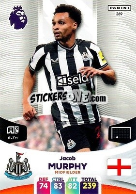 Sticker Jacob Murphy - English Premier League 2023-2024. Adrenalyn XL - Panini