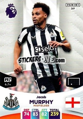 Sticker Jacob Murphy - English Premier League 2023-2024. Adrenalyn XL n. 269 - Panini