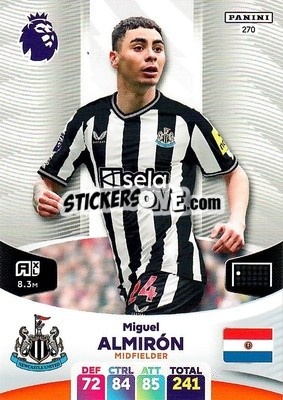 Sticker Miguel Almirón - English Premier League 2023-2024. Adrenalyn XL - Panini