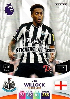 Cromo Joe Willock - English Premier League 2023-2024. Adrenalyn XL - Panini