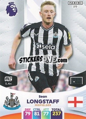 Sticker Sean Longstaff - English Premier League 2023-2024. Adrenalyn XL n. 273 - Panini