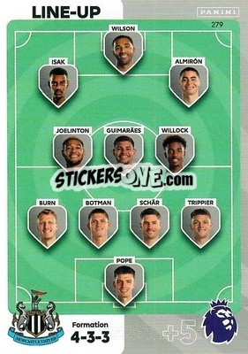 Sticker Line-Up Newcastle United - English Premier League 2023-2024. Adrenalyn XL - Panini