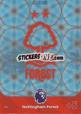 Sticker Club Crest Nottingham Forest - English Premier League 2023-2024. Adrenalyn XL n. 280 - Panini