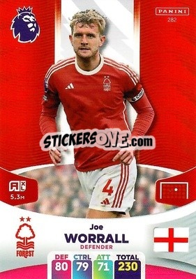 Cromo Joe Worrall - English Premier League 2023-2024. Adrenalyn XL - Panini