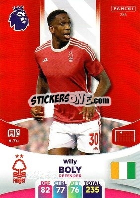 Sticker Willy Boly - English Premier League 2023-2024. Adrenalyn XL n. 286 - Panini
