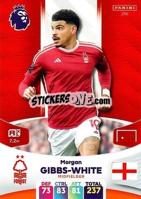 Sticker Morgan Gibbs-White - English Premier League 2023-2024. Adrenalyn XL - Panini