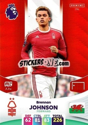 Sticker Brennan Johnson - English Premier League 2023-2024. Adrenalyn XL n. 296 - Panini