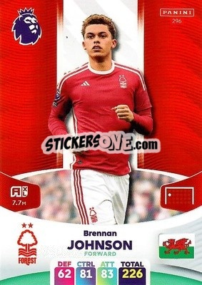 Cromo Brennan Johnson - English Premier League 2023-2024. Adrenalyn XL - Panini