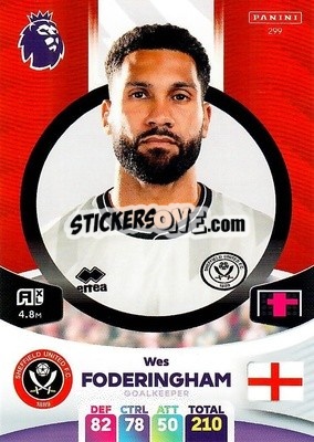 Sticker Wes Foderingham - English Premier League 2023-2024. Adrenalyn XL - Panini