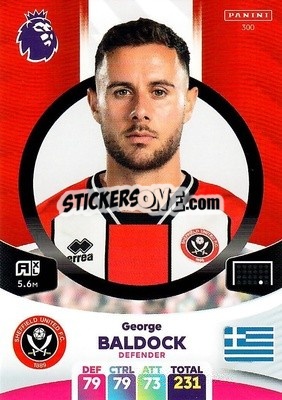 Sticker George Baldock - English Premier League 2023-2024. Adrenalyn XL n. 300 - Panini
