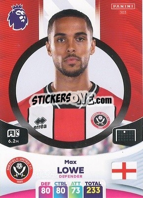 Sticker Max Lowe - English Premier League 2023-2024. Adrenalyn XL - Panini
