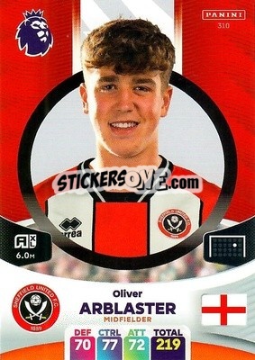 Sticker Oliver Arblaster - English Premier League 2023-2024. Adrenalyn XL n. 310 - Panini