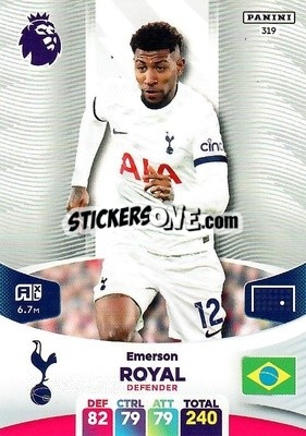 Sticker Emerson Royal - English Premier League 2023-2024. Adrenalyn XL - Panini