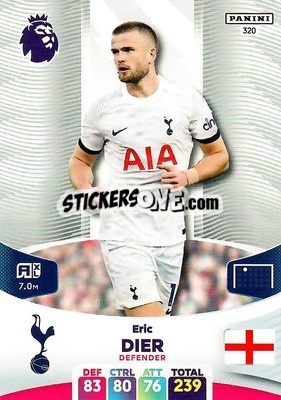 Sticker Eric Dier - English Premier League 2023-2024. Adrenalyn XL - Panini