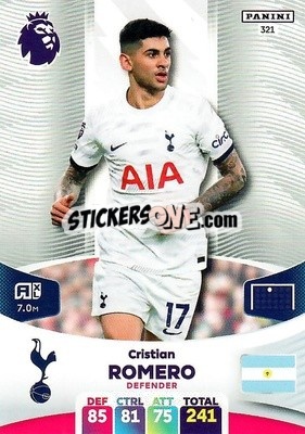 Sticker Cristian Romero - English Premier League 2023-2024. Adrenalyn XL n. 321 - Panini