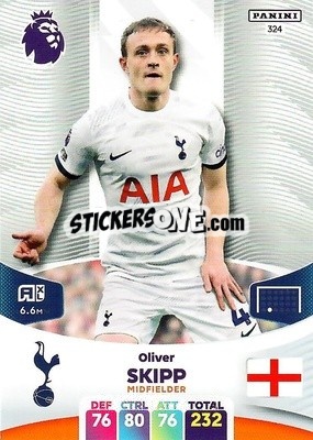 Sticker Oliver Skipp - English Premier League 2023-2024. Adrenalyn XL n. 324 - Panini
