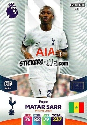 Sticker Pape Matar Sarr - English Premier League 2023-2024. Adrenalyn XL n. 327 - Panini