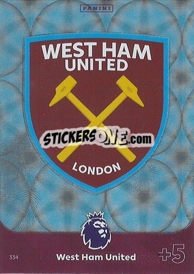 Sticker Club Crest West Ham United - English Premier League 2023-2024. Adrenalyn XL n. 334 - Panini
