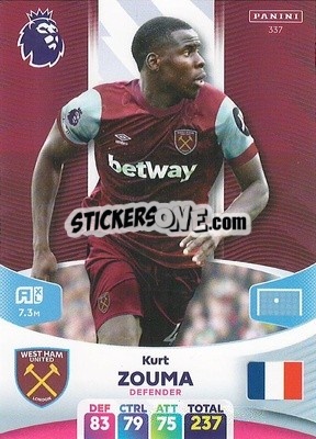 Figurina Kurt Zouma - English Premier League 2023-2024. Adrenalyn XL - Panini