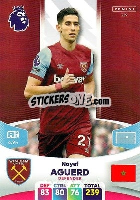 Sticker Nayef Aguerd - English Premier League 2023-2024. Adrenalyn XL n. 339 - Panini