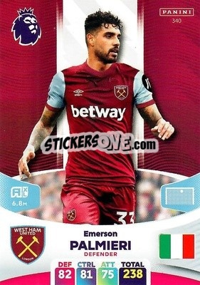 Sticker Emerson Palmieri - English Premier League 2023-2024. Adrenalyn XL n. 340 - Panini