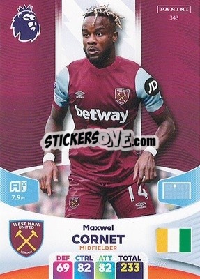 Sticker Maxwel Cornet - English Premier League 2023-2024. Adrenalyn XL - Panini