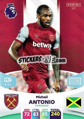 Sticker Michail Antonio - English Premier League 2023-2024. Adrenalyn XL n. 347 - Panini