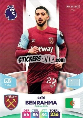 Sticker Saïd Benrahma - English Premier League 2023-2024. Adrenalyn XL n. 350 - Panini