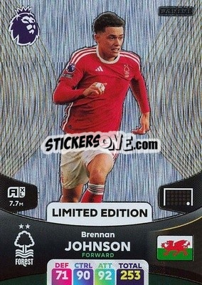 Cromo Brennan Johnson - English Premier League 2023-2024. Adrenalyn XL - Panini