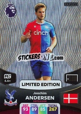 Figurina Joachim Andersen - English Premier League 2023-2024. Adrenalyn XL - Panini