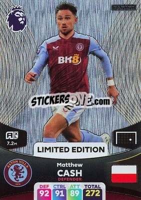 Sticker Matthew Cash - English Premier League 2023-2024. Adrenalyn XL n. LE-MC - Panini